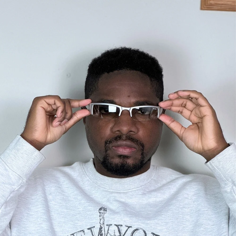 Silver Wearable Smart Glasses